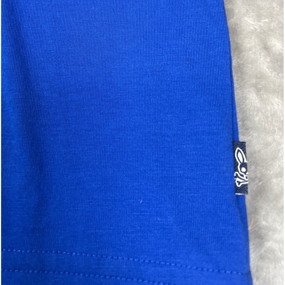 Psycho Bunny Mens Royal Blue Pima Cotton Neon 3D Graphic Tee Small - Picture 5 of 8